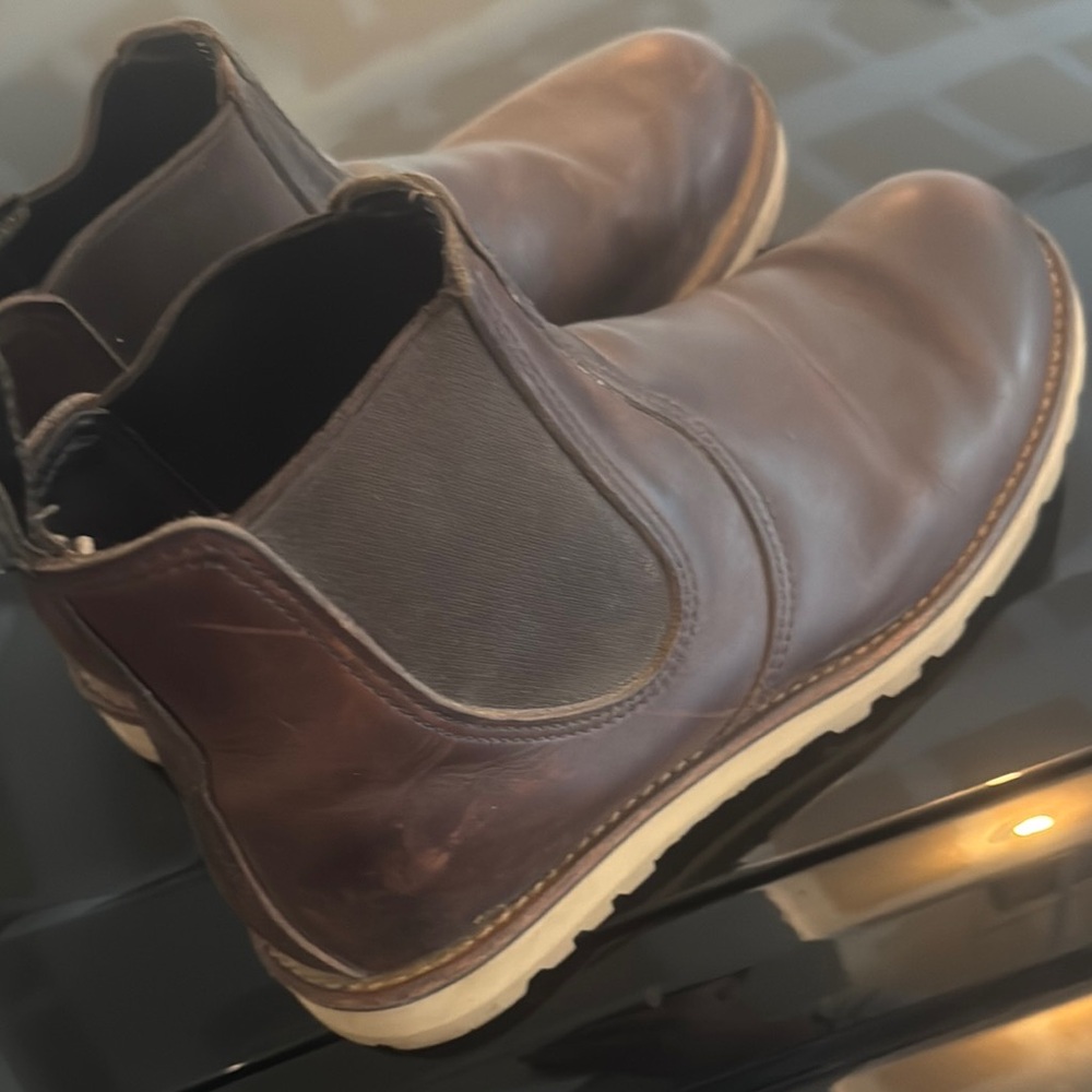 Red Wing Shoes Brown Leather Work Boots, great condition